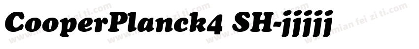 CooperPlanck4 SH字体转换